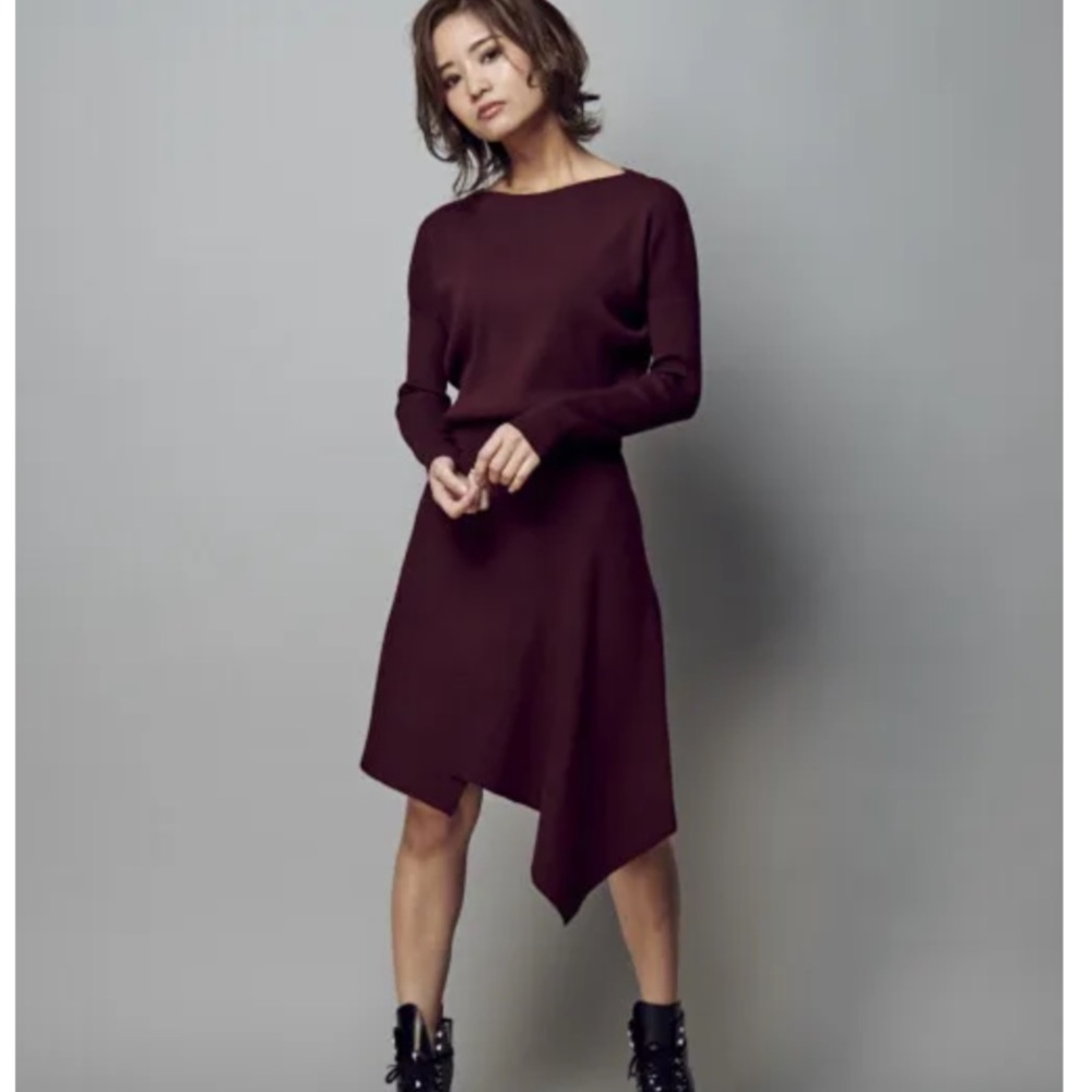 All Saints Wine Knit Dress XS